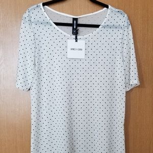 Agnes and Dora Sheer Fitted Tee